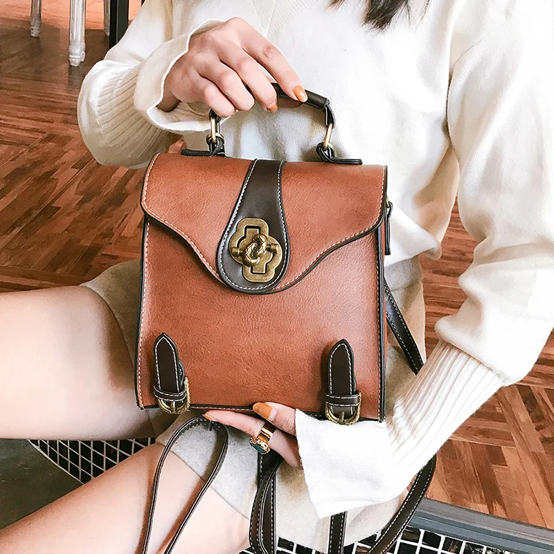 

Mini Vintage Women Backpack Student Travel Shoulder Cover Bags Fashionable School Bag For Teenage Girls Makeup Backpack