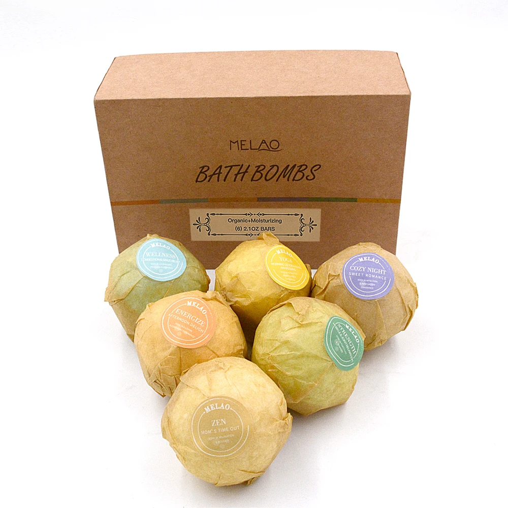 Melao Herbal Bath Bombs Gift Set Natural Bath Spa Surprise Fragrance