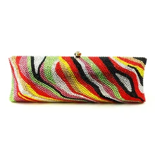 Lange Platz Box Clutch Damen Handtaschen für Partei und Hochzeit Designer Handtaschen Hochwertige Vintage-tasche Partei Kristall Geldbörse