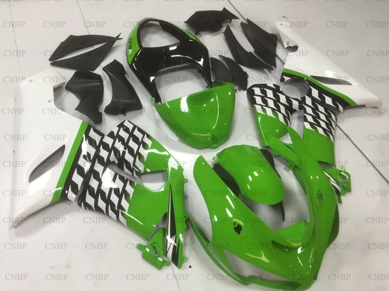 

636 ZX-6r 2005 - 2006 Fairings Ninja ZX-6r 06 Bodywork 636 ZX-6r 05 Green White Plastic Fairings