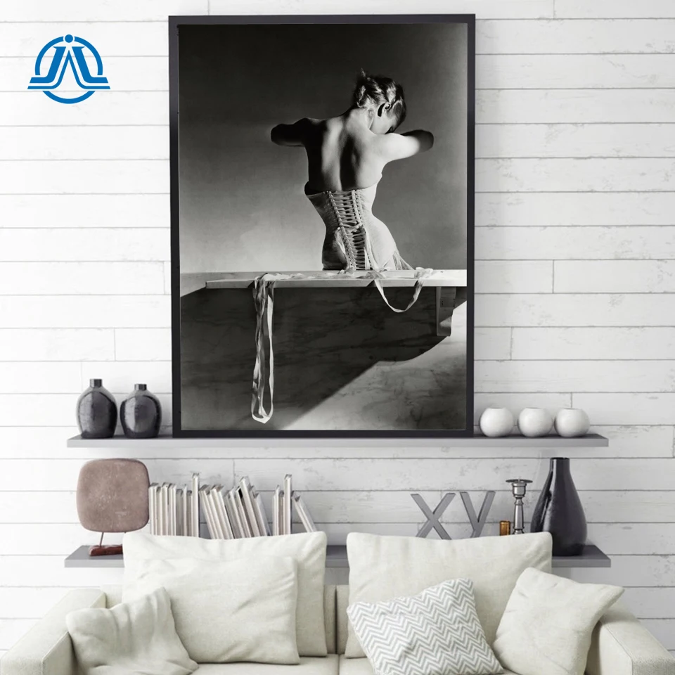 

Black And White Ballet Dance Girl Figure Photo Big Posters Prints Nordic Style Room Wall Art Pictures Home Decor Canvas Painting