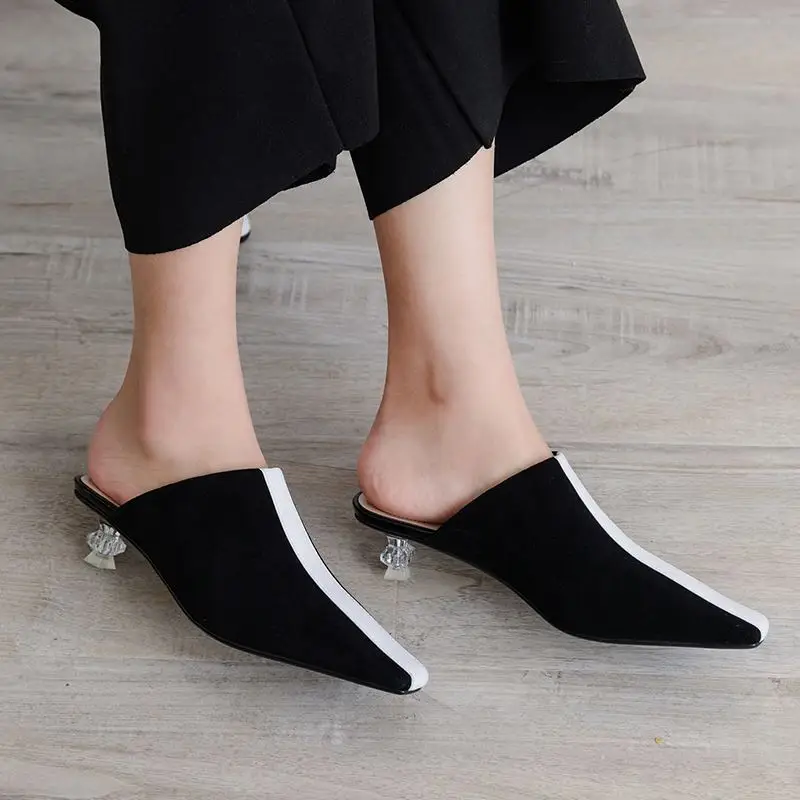 ALLBITEFO natural genuine leather Transparent shoe heel fashion women high heel shoes summer cool girls high heels shoes woman ALLBITEFO natural genuine leather Transparent shoe heel fashion women high heel shoes summer cool girls high heels shoes woman
