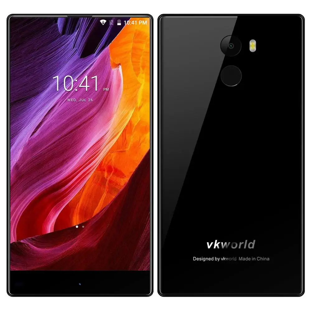 vkworld Mix Plus 5," 3 Гб оперативная память 32 Android 7,0 смартфон MTK6737 4 ядра 13MP+ 8MP отпечатков пальцев г мобильный телефон на две sim-карты - Цвет: Черный