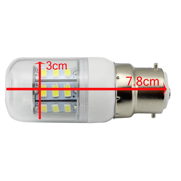 Joneaz 1x bombillas led E12 e14 E27 B22 12 volt 24v 110v 220v bulb lights 5730 27 leds super bright energy saving lamp for home