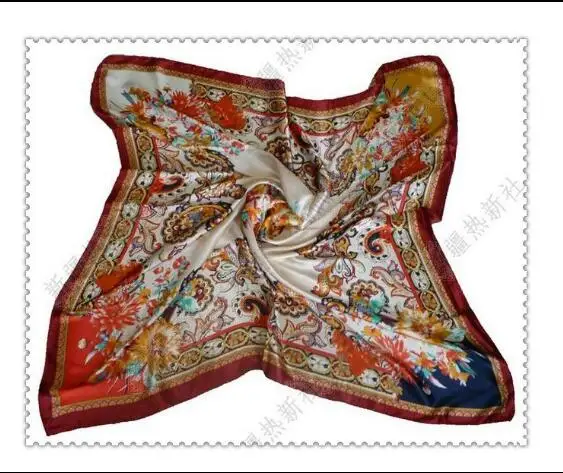 Синьцзян-Уйгурский wada Платки носовые для девочек традиционной классики печати квадратных 90*90 см