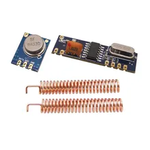 433MHz 100 Meters Wireless Module Kit (ASK Transmitter STX882+ ASK Receiver SRX882 + 2Pcs Copper Spring Antenna)