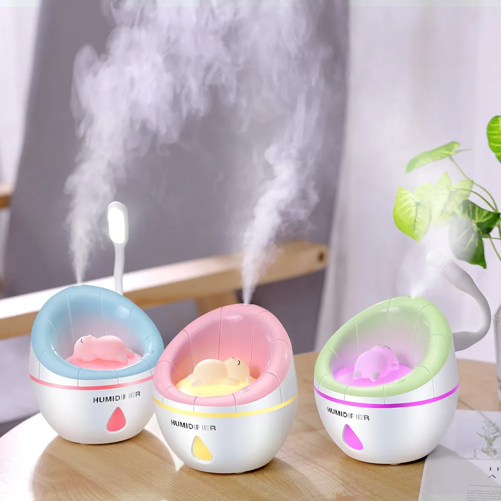 

Cute Sofa Humidifier Creative Three-in-one Multifunction Air Humidifier 350ML Large Capacity USB Diffuser Air Purifier