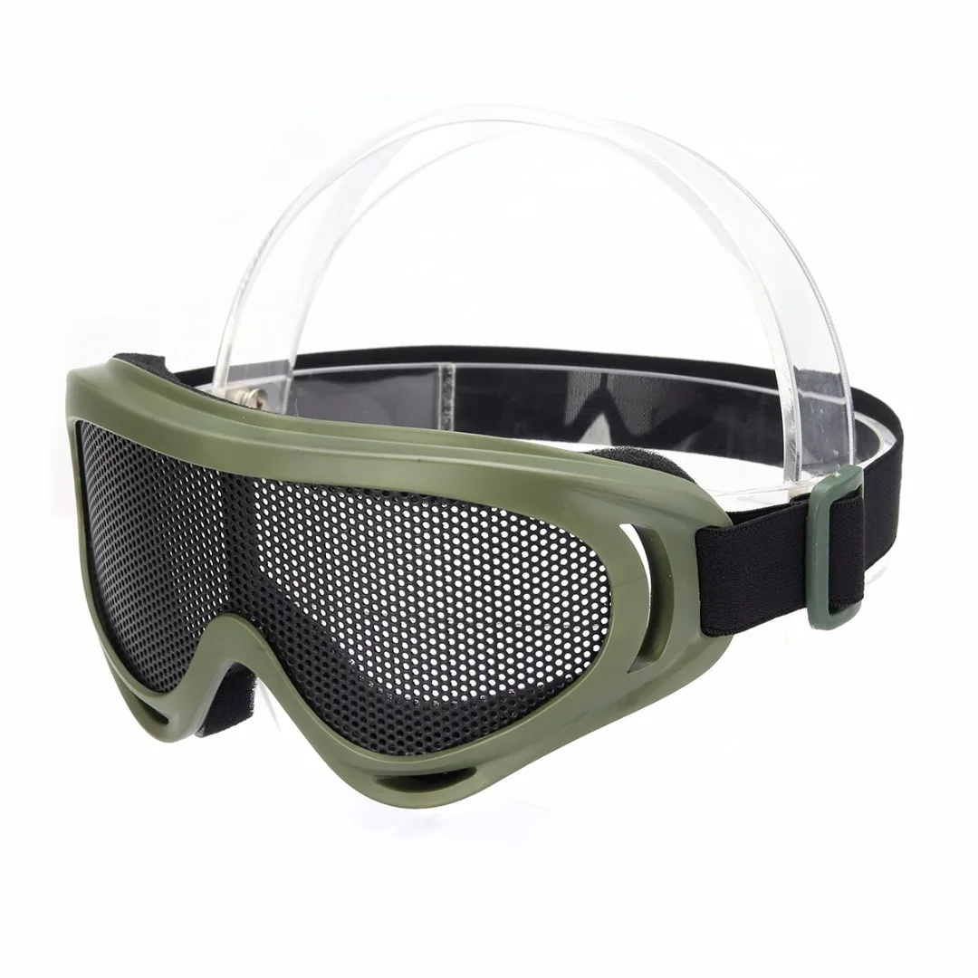 Outdoor Eye Protective Comfortable Airsoft Safety Tactical Eye Protection Metal Mesh Glasses Goggle 3Color