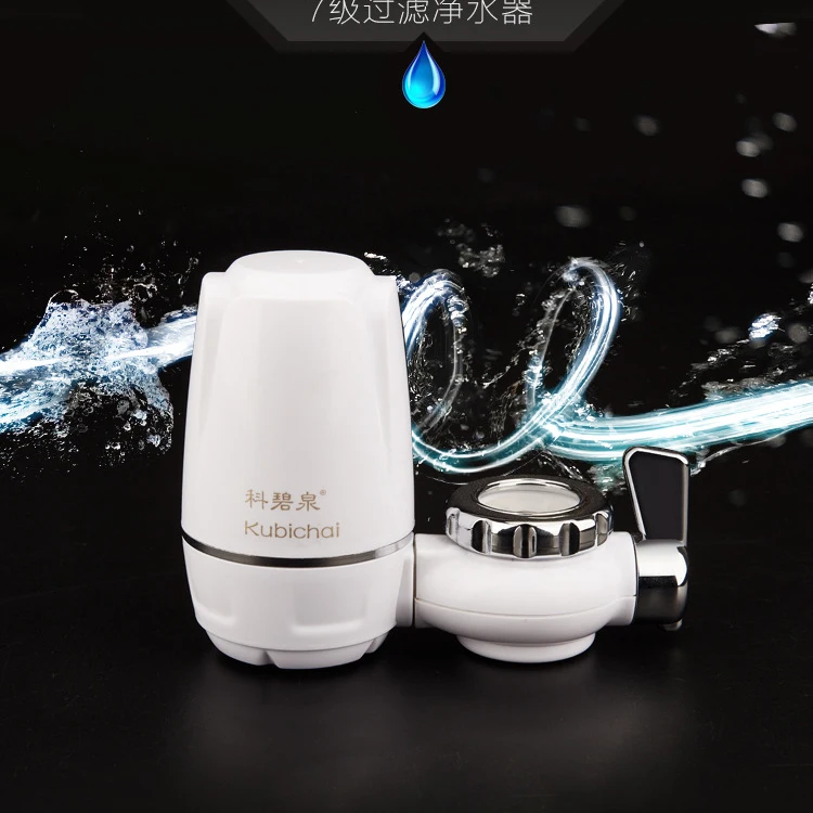 

Tap Water Purifier + 2 Replacement Filter Kitchen Faucet Washable Ceramic Percolator Activated Carbon Faucet Water Purifier
