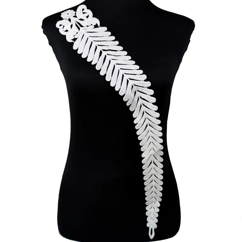 

1 Pc Big Leaf Embroidery Flower Lace Neckline Collar DIY Collar Lace Fabrics Patch Scrapbooking BW089