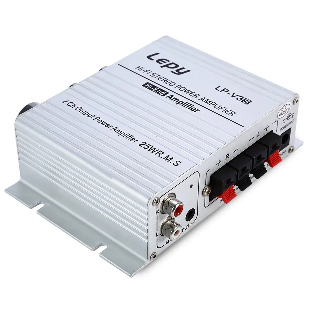 Lepy LP V3 12 В мини Hi Fi стерео цифровой усилитель мощности MP3 автомобильный аудио
