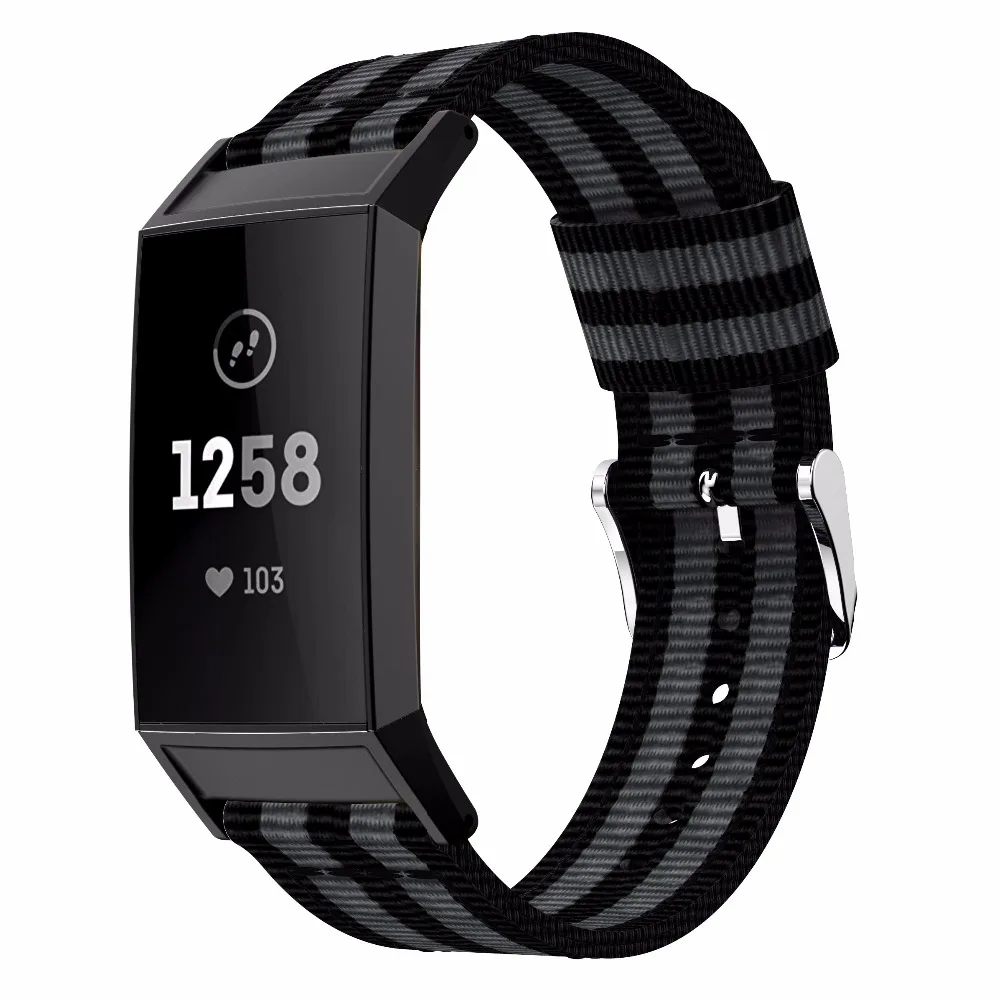 Нейлоновые Сменные Ремешки для наручных часов Fitbit Charge 3 полосы браслет для смарт-часов Charge3 аксессуары для браслетов