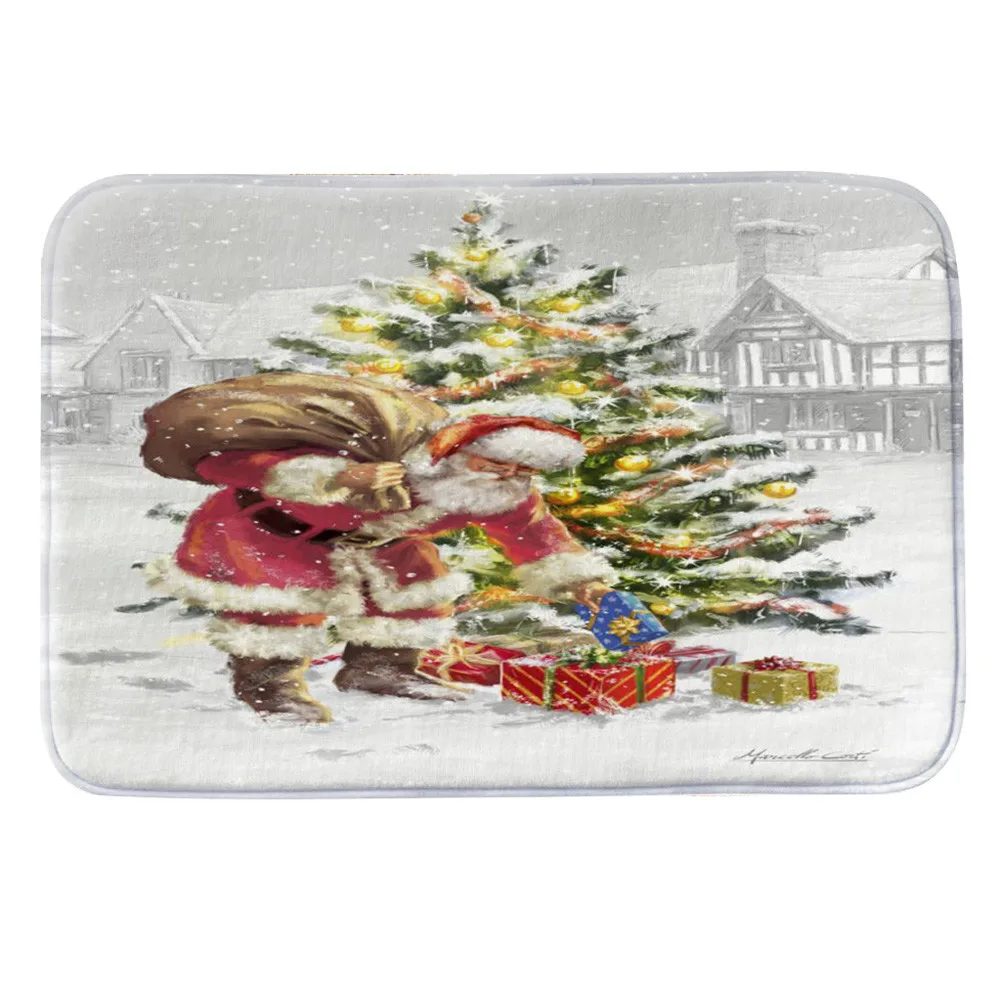 Напольные коврики с надписью &quotMerry Christmas&quot декоративные для ванной и кухни