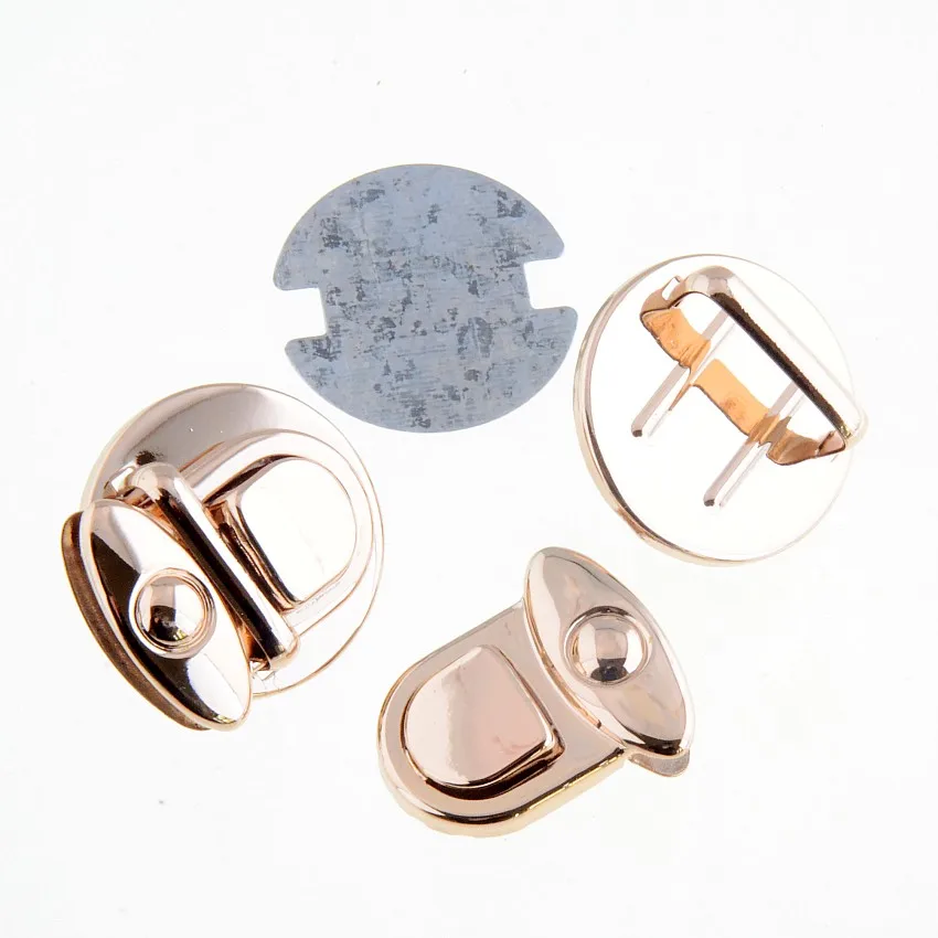 

Free Shipping-1Set Rose Golden Jewelry Wooden Case Boxes Bag Making Lock Latch Hardware 33x30mm F1402