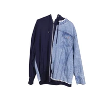 Модные новинка, модель высокого качества личности ковбойская куртка для девочек в стиле «хип-хоп»; сезон весна-осень; свободная Hong Kong ветер куртка с капюшоном H031