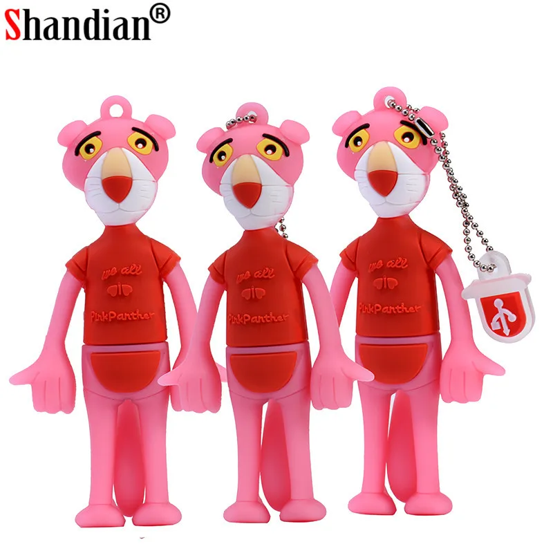 

SHANDIAN Looney Tunes usb flash drive 32GB pendrive 16GB 8GB 4GB 64GB Pink Panther Cartoon Hot Sale animal pen drive