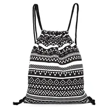 2018 Unisex Backpack National Canvas font b Drawstring b font School Bagpack Vintage College Student Girls