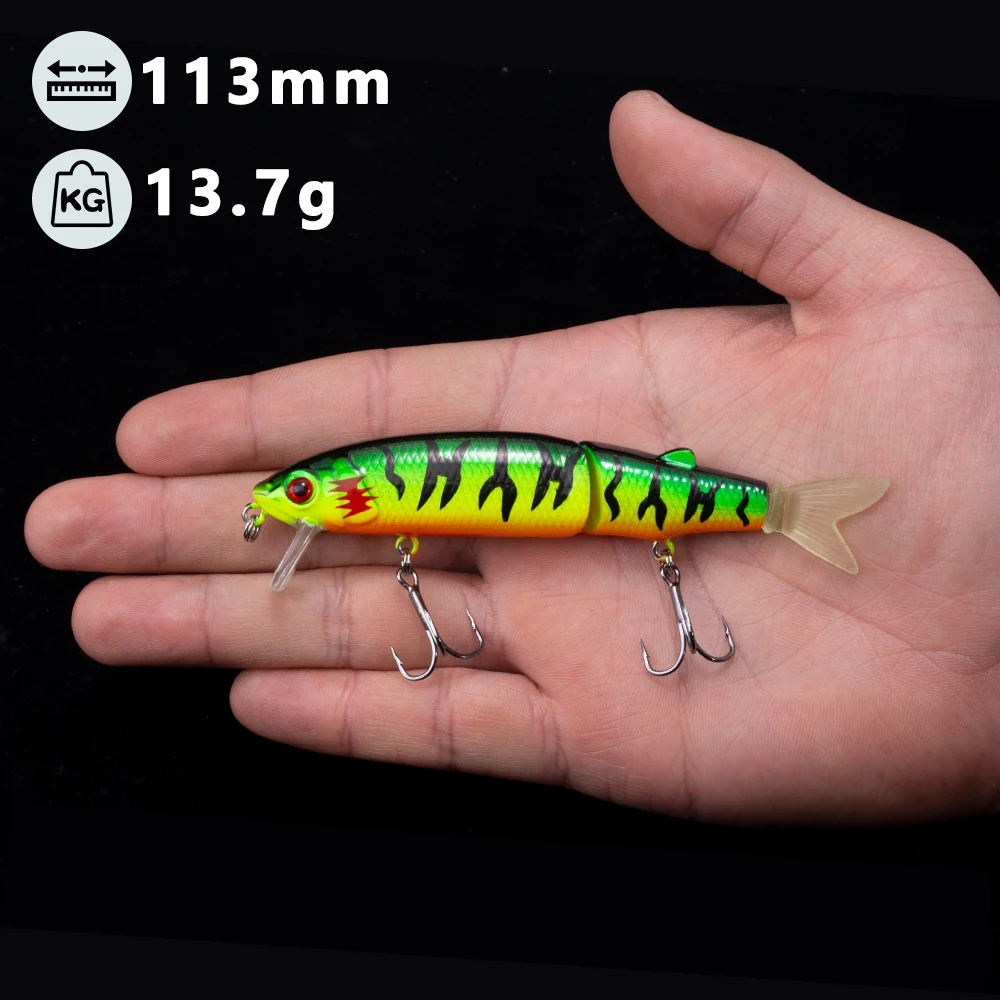 Hunthouse magallon 11.3 cm 13.7g jointed bait soft tail minnow lure noeby lure diving new products Promotion