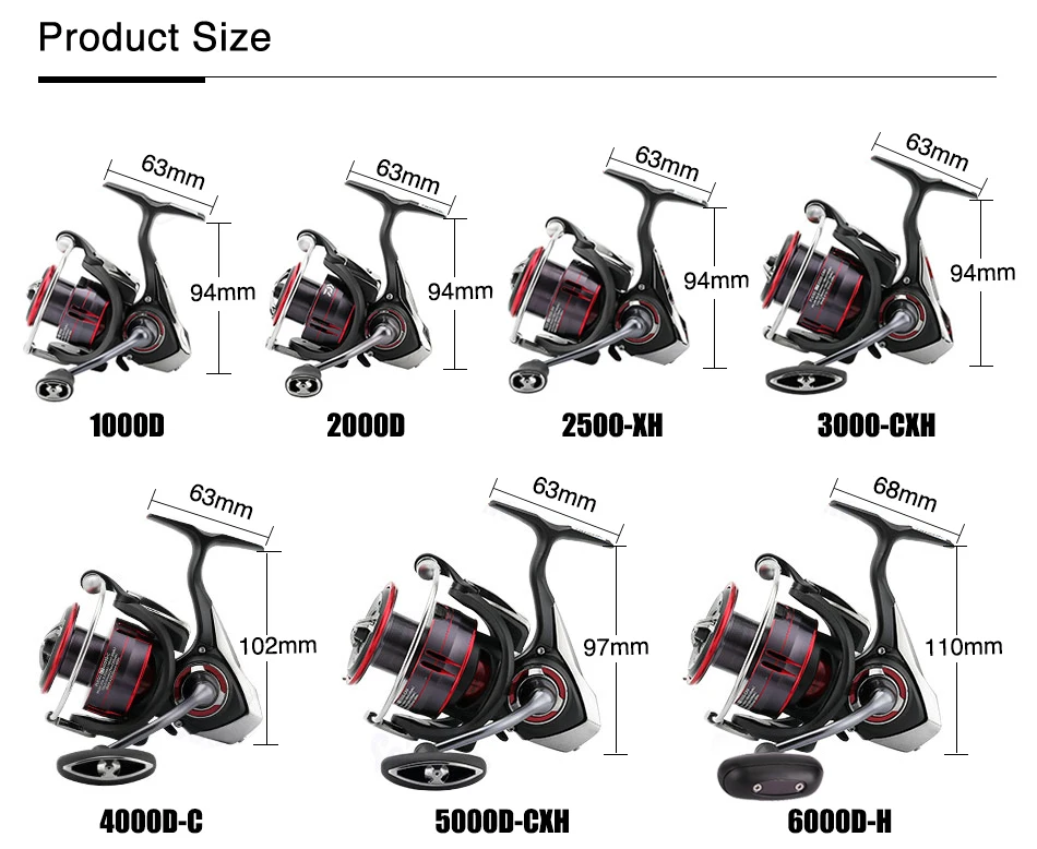 Новинка, спиннинговая катушка Daiwa FUEGO LT, дополнительная ручка 6,2, высокое передаточное отношение, 7 шариковых подшипников, углеродный светильник, ВОЗДУШНЫЙ РОТОР, рыболовная катушка