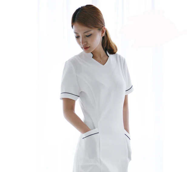 

Custom Design Hospital Nurse Uniforms Beauty Salon Medical Care Workwear Overalls Fashion Nurses Dresses Medical Clothes