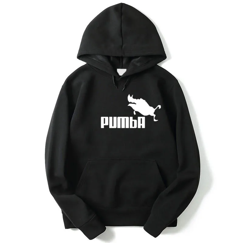 2019 New Pumba Black Hooded men women hoodies and sweatshirts with Hoodies Men Brand Skateboard Mens Hoodies and Sweatshirts