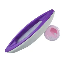 Маникюрная кожаная буферная полировальная щетка для ногтей, полировка воска для ногтей, инструменты для лака, фиолетовая кисточка из овчины, полировщик