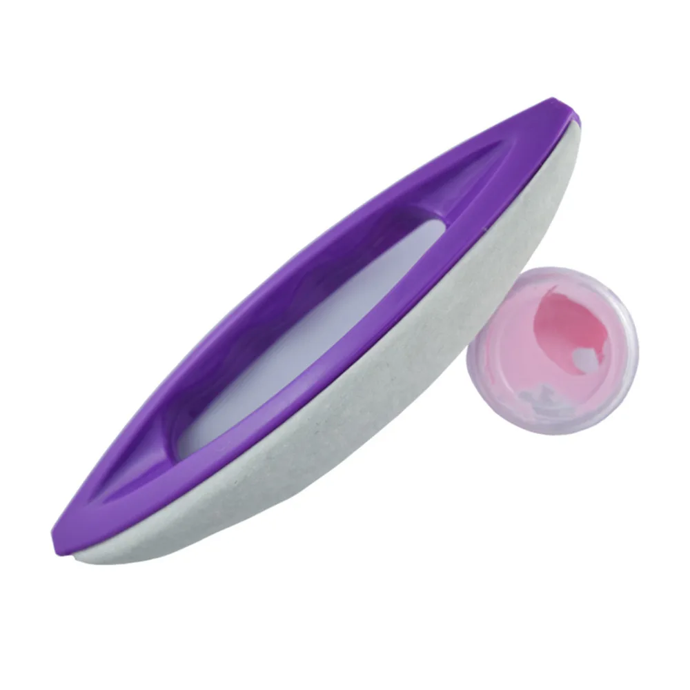 

Nail Art Manicure Leather Buffer Nail Buffing Brush w Wax Polishing for Nail Tips Varnish Tools Purple Sheepskin Brush Polisher