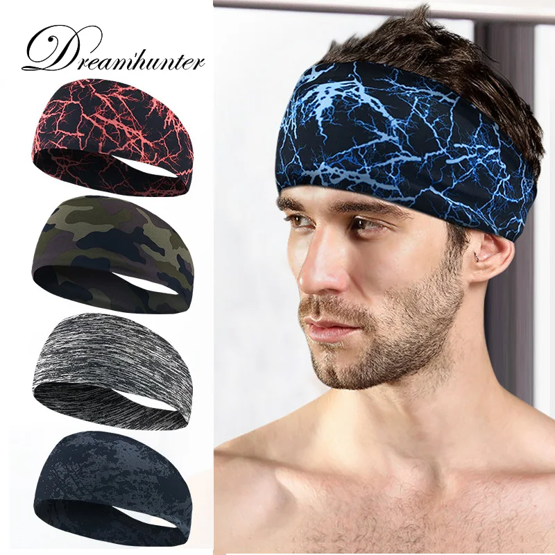 Mens Headband Cycling Football Tennis Exercise Athletic Sweatbands for Running Baseball Basketball Yoga Sports /& Workout Sweat Head Bands Performance Stretch Hairband /& Moisture Wicking