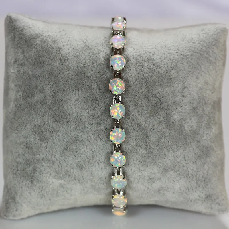 JLB-050  New Arrival Fire Opal Gem Round Bracelets For Women  Bracelets & Bangles Fashion Jewelry for Lady
