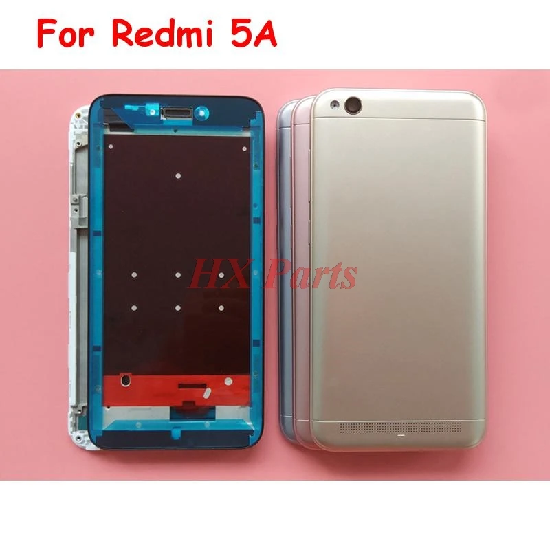 

LCD Front Frame Middle Housing Bezel + Back Battery Cover For Xiaomi Redmi 5A Full Housing + Side Buttons + Camera Lens