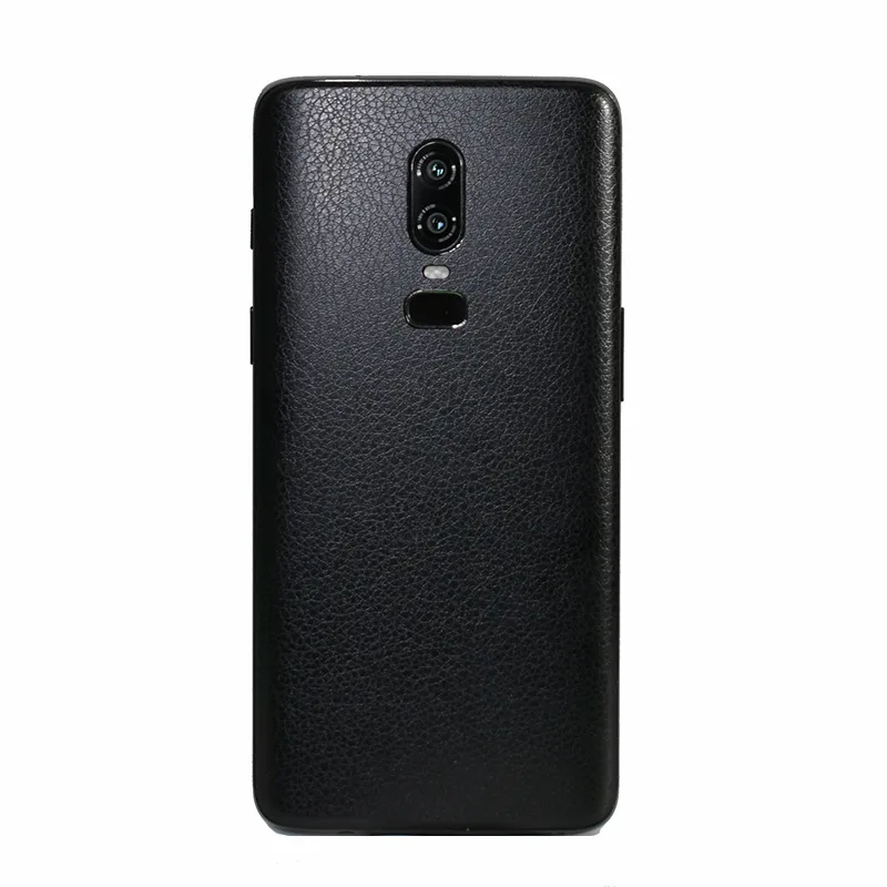 Кожаная зернистая задняя пленка для ONEPLUS 6 T One Plus декоративная защитная крышка