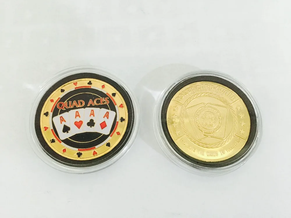 Promotional Item Fake Gold Coin Quad Aces Casino T...
