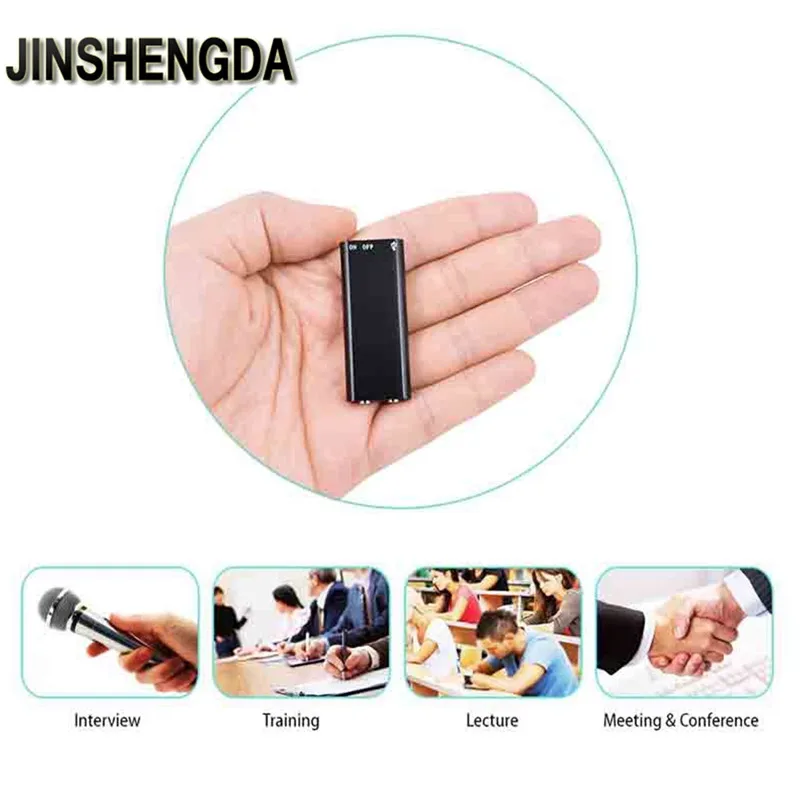 

JINSHENGDA Mini Digital Audio Voice Recorder Dictaphone MP3 Music Player 8GB USB Flash Disk