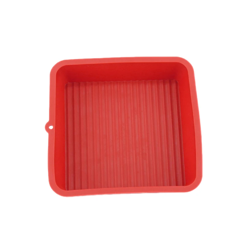Square Stripe Silicone Bread Pan Bakery Dessert Mousse Decor Tray Cream Pastries Bakeware Baking Accessories For Sponge Cake