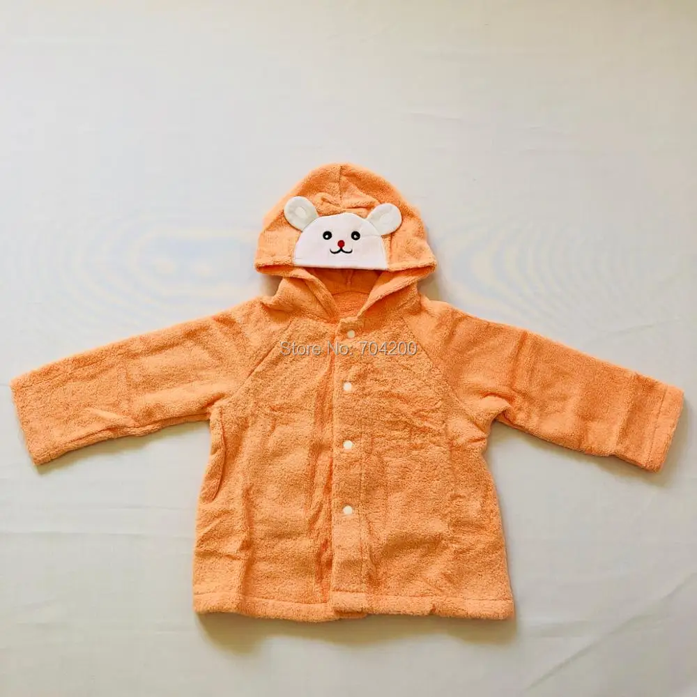 Осенне-зимняя Милая шапка с изображением кролика и медведя, детское полотенце с капюшоном, накидка, банный халат из хлопка, мягкий абсорбирующий халат для спа
