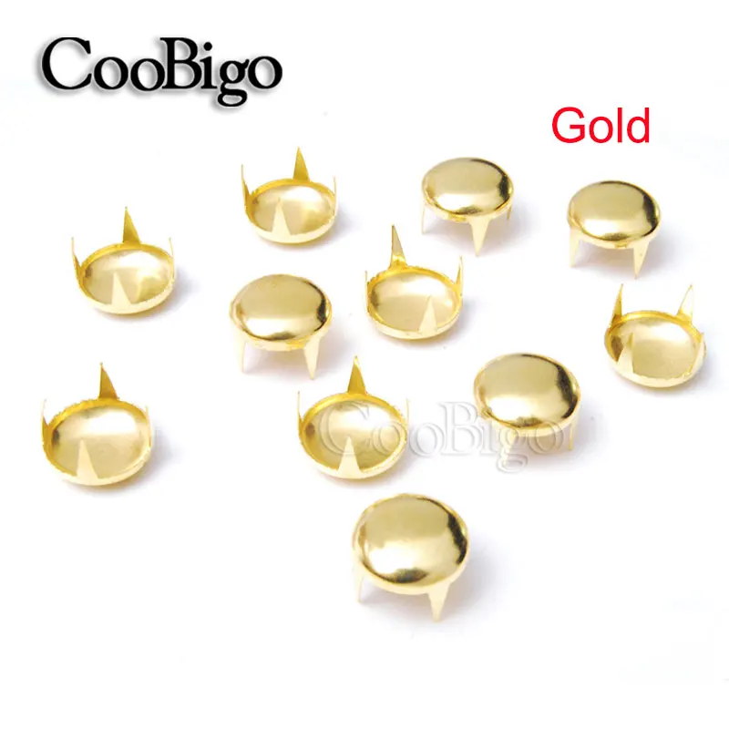 100pcs 2mm Round Head Dome Spike Studs Punk Rivets for Leathercraft Clothing Bag