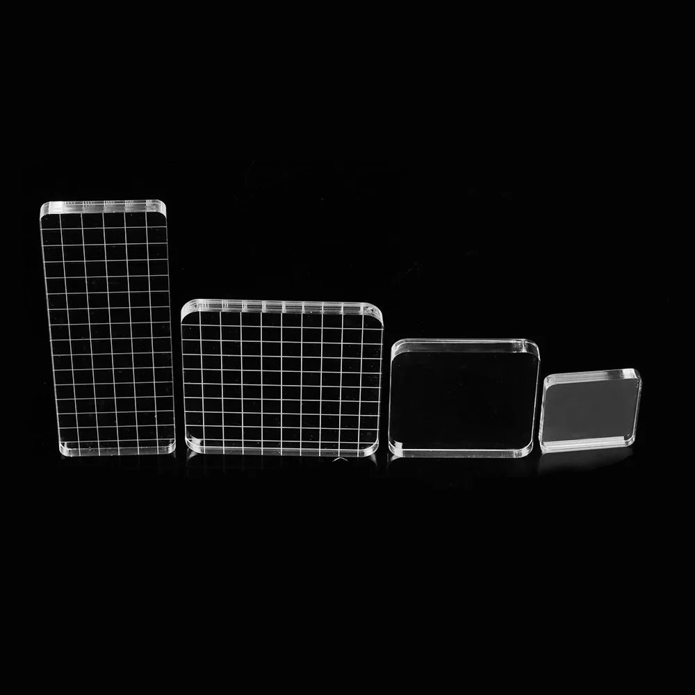 

High DIY Transparent Seal Stamp Block Transparency Acrylic Handle Block for DIY Scrapbooking Clear Photo Album Decorative