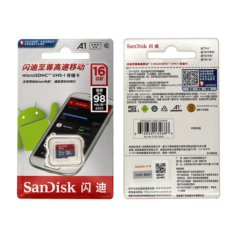 SanDisk A1 100 МБ/с. карты памяти Micro SD карта 32 ГБ Class 10 SDXC 64 ГБ ультра sdhc 32 ГБ 16 ГБ UHS-I 64 ГБ TF карты