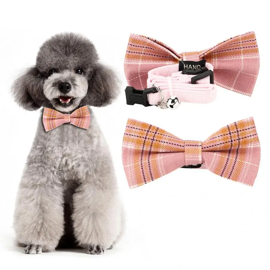 Fashion Dog Bow Tie Pet Bowknot Necktie Collar Adjustable Necktie Pets Decoration