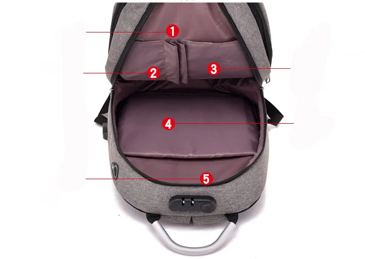 Рюкзак с USB зарядным устройством, Противоугонный рюкзак mochila16 дюймов, мужской рюкзак для ноутбука, Мужская отражающая школьная сумка, водонепроницаемый рюкзак для путешествий