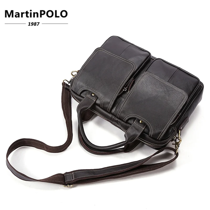 

2019 Men Briefcases Men's Genuine Leather Bag for Laptop Male Crossbody Business Portfol High Quality Fashion Tote Bags Casual
