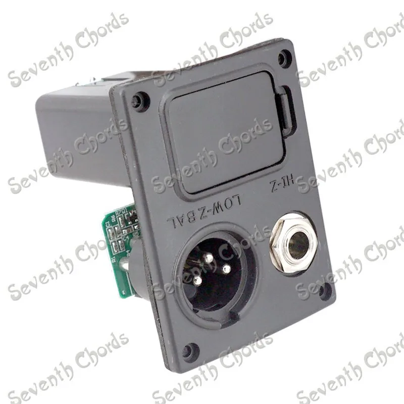 

Acoustic Guitar Equalizer EQ 9V Battery Boxs With XLR Connector Plug and 4 Pin Socket and Contacts and Output