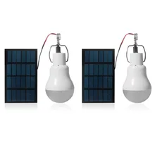 2 шт. портативный светодиодный светильник на солнечной батарее 15 Вт 130лм Солнечная энергия лампа 5 в светодиодный светильник для кемпинга на открытом воздухе