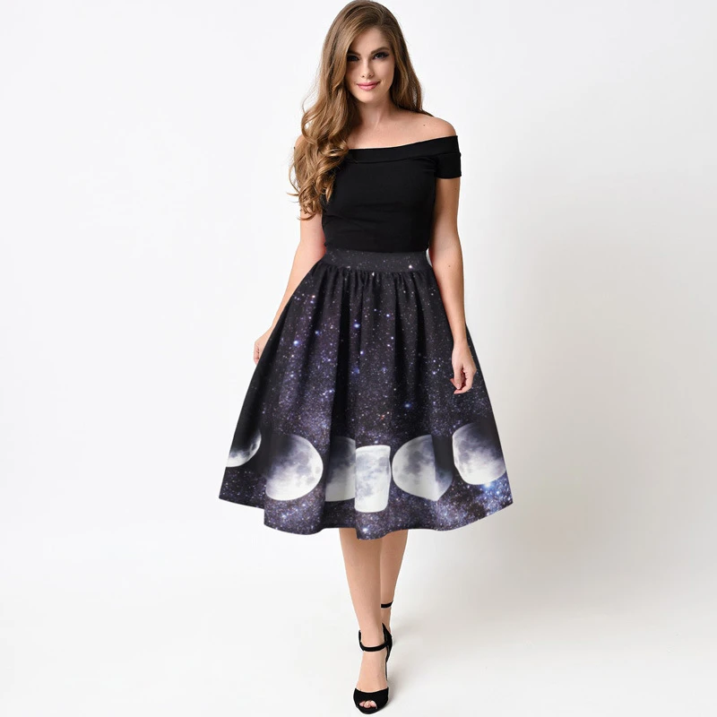 Vintage Fashion Women A-Line Skirt British Style Tartan Umbrella Skirts Vintage Fashion Women A-Line Skirt British Style Tartan Umbrella Skirts
