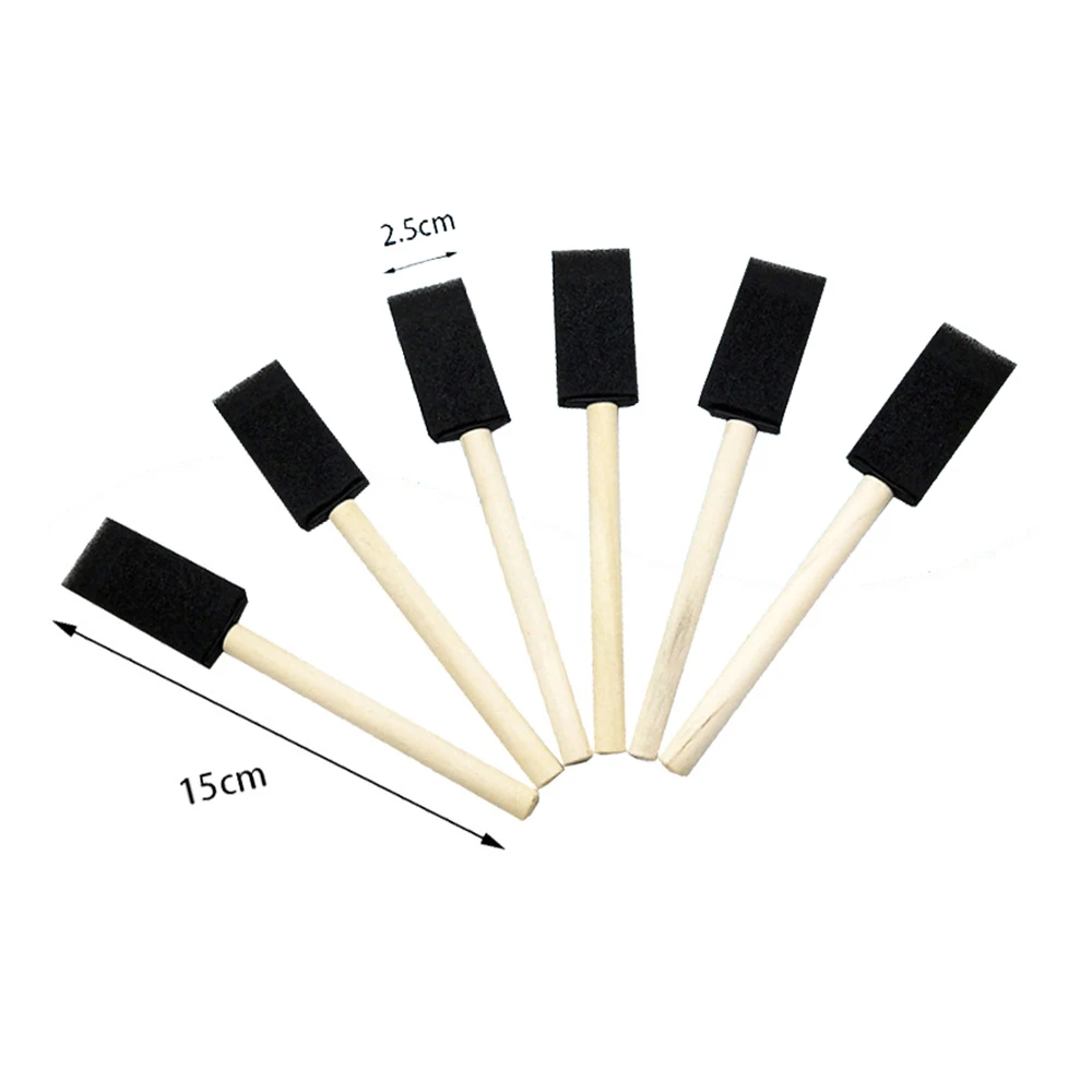 

Mini Automotive Air Conditioner Vent Brush Car Grille Cleaner Auto Detailing Sponge Brush Black Sponge Brush With Wooden Handle