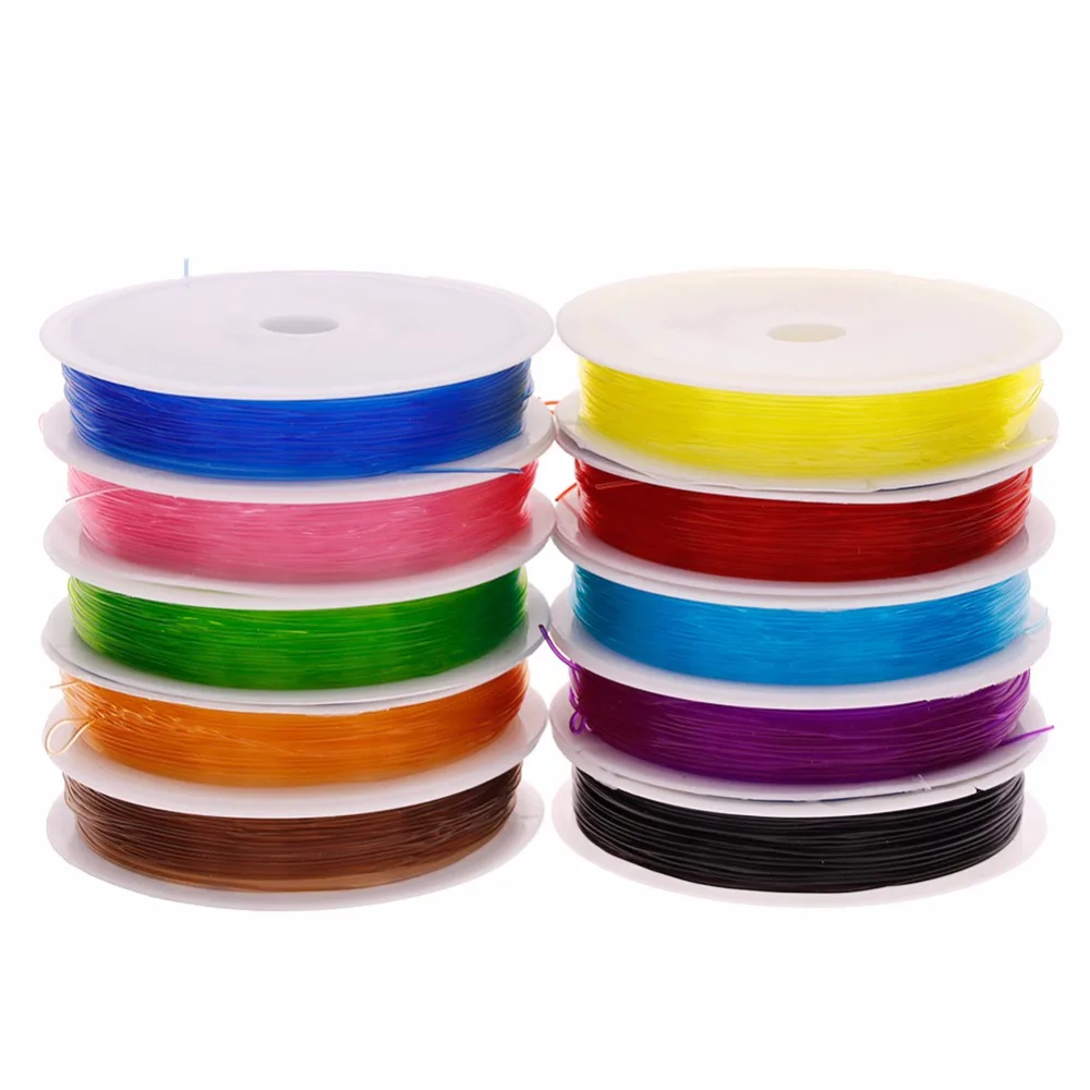 Random Color 10 Pcs/Set Strong Crystal Elastic Beading Line Cord Thread String Jewelry Findings For DIY Making #260109 | Украшения и