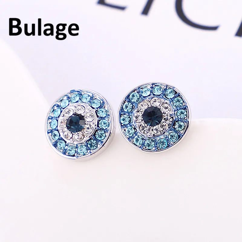 

Bulage Round Eye Stud Earrings Austria Crystals From Swarovski Trendy Crystals Earring Gold and sliver Color For Women Gifts