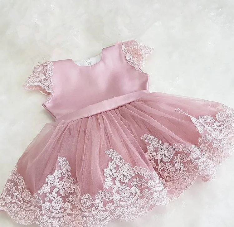 Robe de baptême à motif floral pour filles | Tenue de fête à gros nœud, pour anniversaire et anniversaire de 1 an, pour enfants, princesse d'été