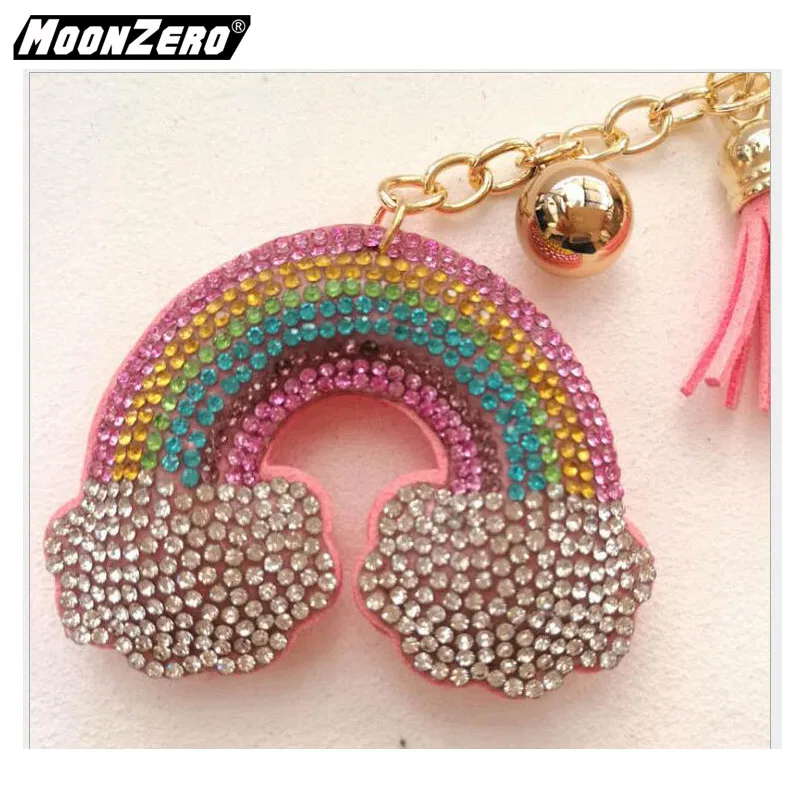 

New DIY Mini-Pattern Fruit Diamond Embroidery Pendants Rainbow keychain Key Chain For Kids Shaped Diamond Painting Stickers