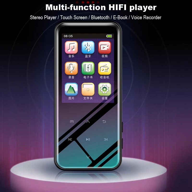 

Portable Digital MP3 Player Bluetoth HIFI Mp3 Running + Micro USB Voice Recorder Touch Screen support 24 Languages